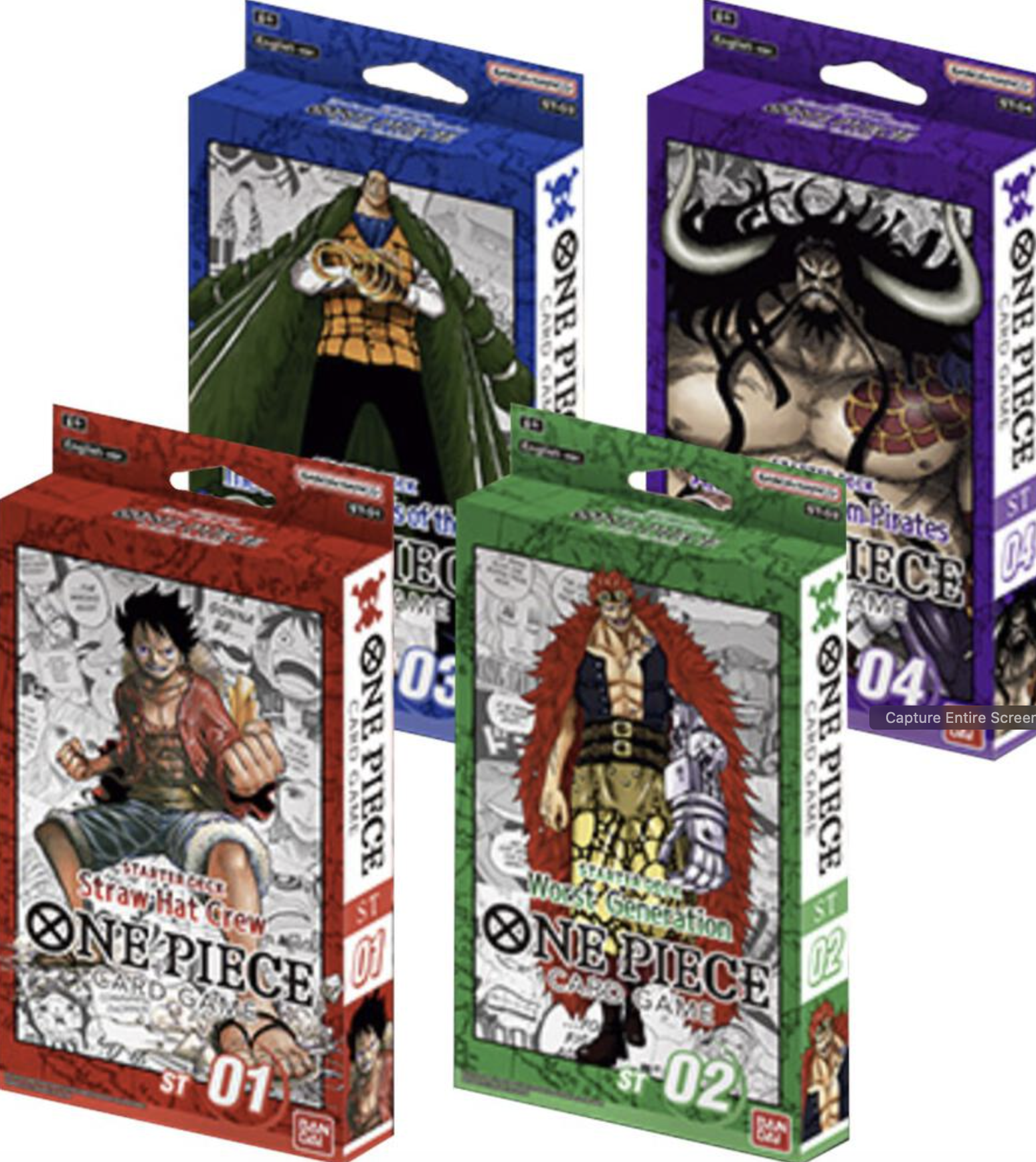 Starter Decks 1-4 [Set of 4] - Starter Deck 1: Straw Hat Crew (ST-01)